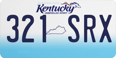 KY license plate 321SRX