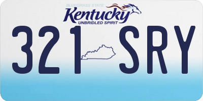 KY license plate 321SRY