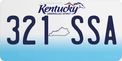 KY license plate 321SSA