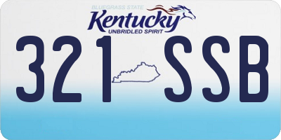 KY license plate 321SSB