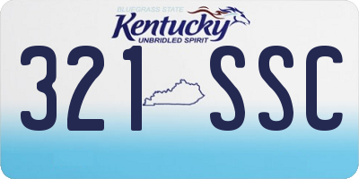 KY license plate 321SSC