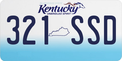 KY license plate 321SSD