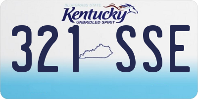 KY license plate 321SSE