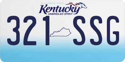 KY license plate 321SSG