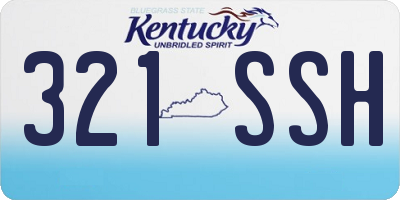 KY license plate 321SSH