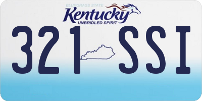 KY license plate 321SSI