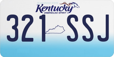 KY license plate 321SSJ