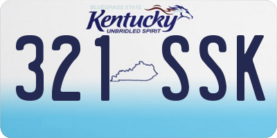 KY license plate 321SSK