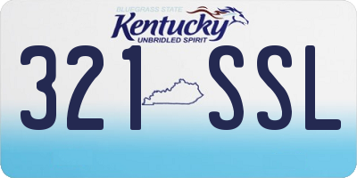 KY license plate 321SSL