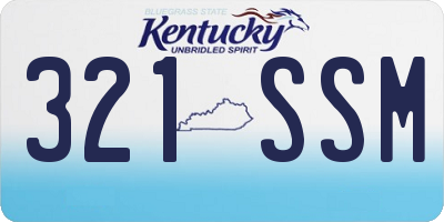 KY license plate 321SSM