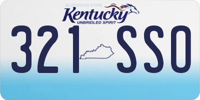 KY license plate 321SSO