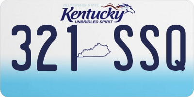 KY license plate 321SSQ