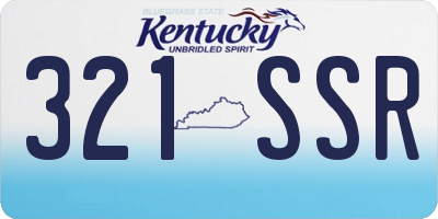 KY license plate 321SSR