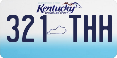 KY license plate 321THH