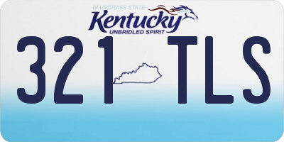KY license plate 321TLS