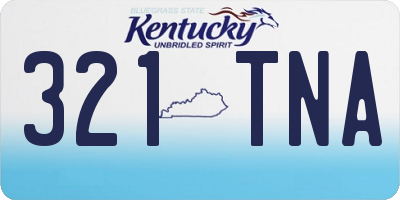 KY license plate 321TNA