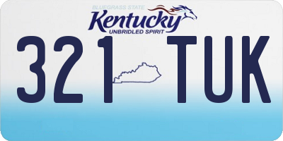 KY license plate 321TUK