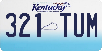 KY license plate 321TUM