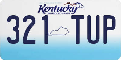 KY license plate 321TUP