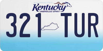 KY license plate 321TUR