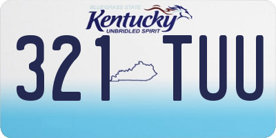 KY license plate 321TUU