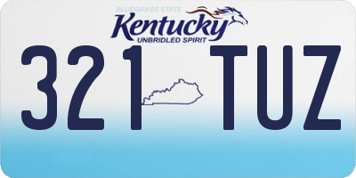 KY license plate 321TUZ