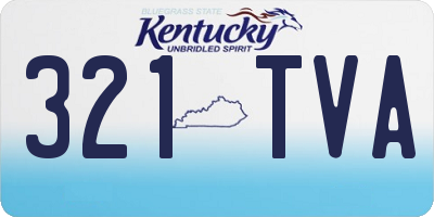 KY license plate 321TVA