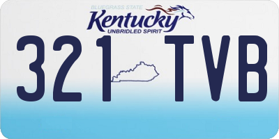 KY license plate 321TVB