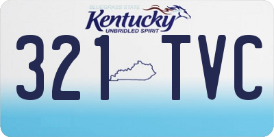 KY license plate 321TVC