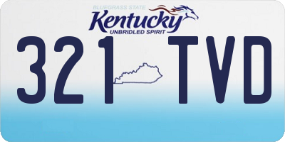 KY license plate 321TVD