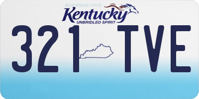KY license plate 321TVE