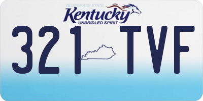 KY license plate 321TVF