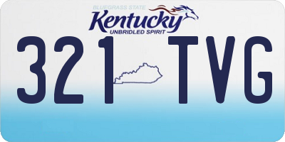 KY license plate 321TVG