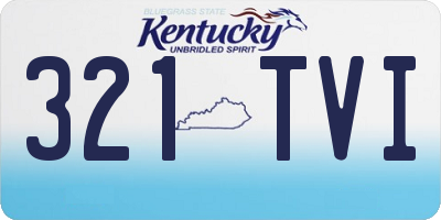 KY license plate 321TVI
