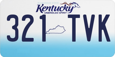KY license plate 321TVK