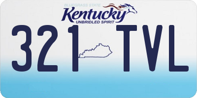 KY license plate 321TVL