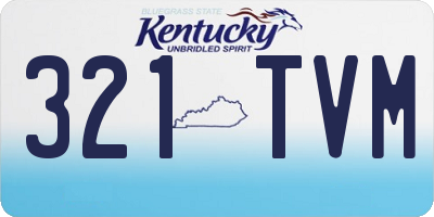 KY license plate 321TVM