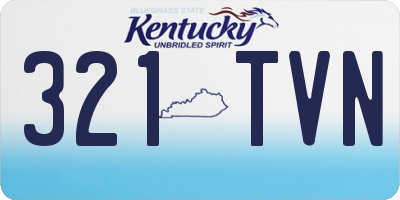 KY license plate 321TVN