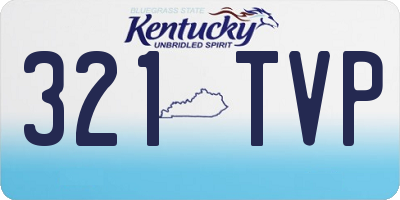 KY license plate 321TVP