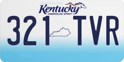 KY license plate 321TVR