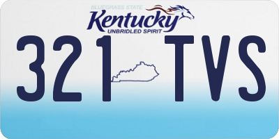 KY license plate 321TVS