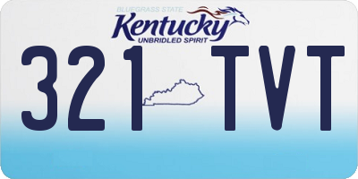 KY license plate 321TVT