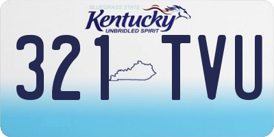 KY license plate 321TVU