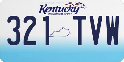 KY license plate 321TVW