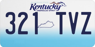 KY license plate 321TVZ