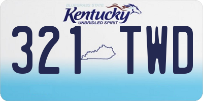 KY license plate 321TWD