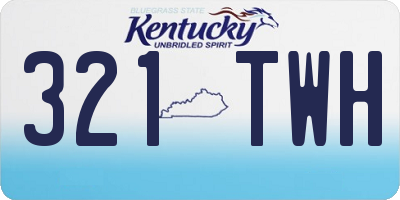 KY license plate 321TWH