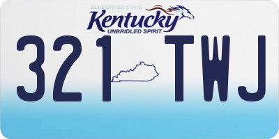 KY license plate 321TWJ