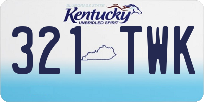 KY license plate 321TWK