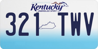 KY license plate 321TWV
